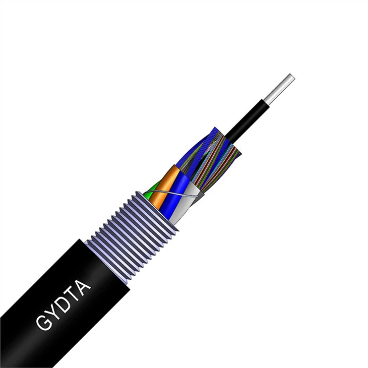 12-1440 Tâp Alwminiwm Cores Gwain Polyethylen Bondiedig Cable Rhuban Ffibr Optegol Llinynnol GYDTA